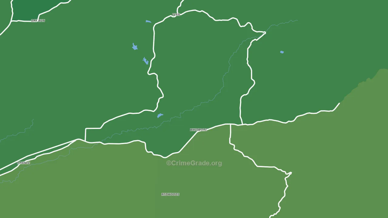 96096, CA Map of Vehicle Theft Rates