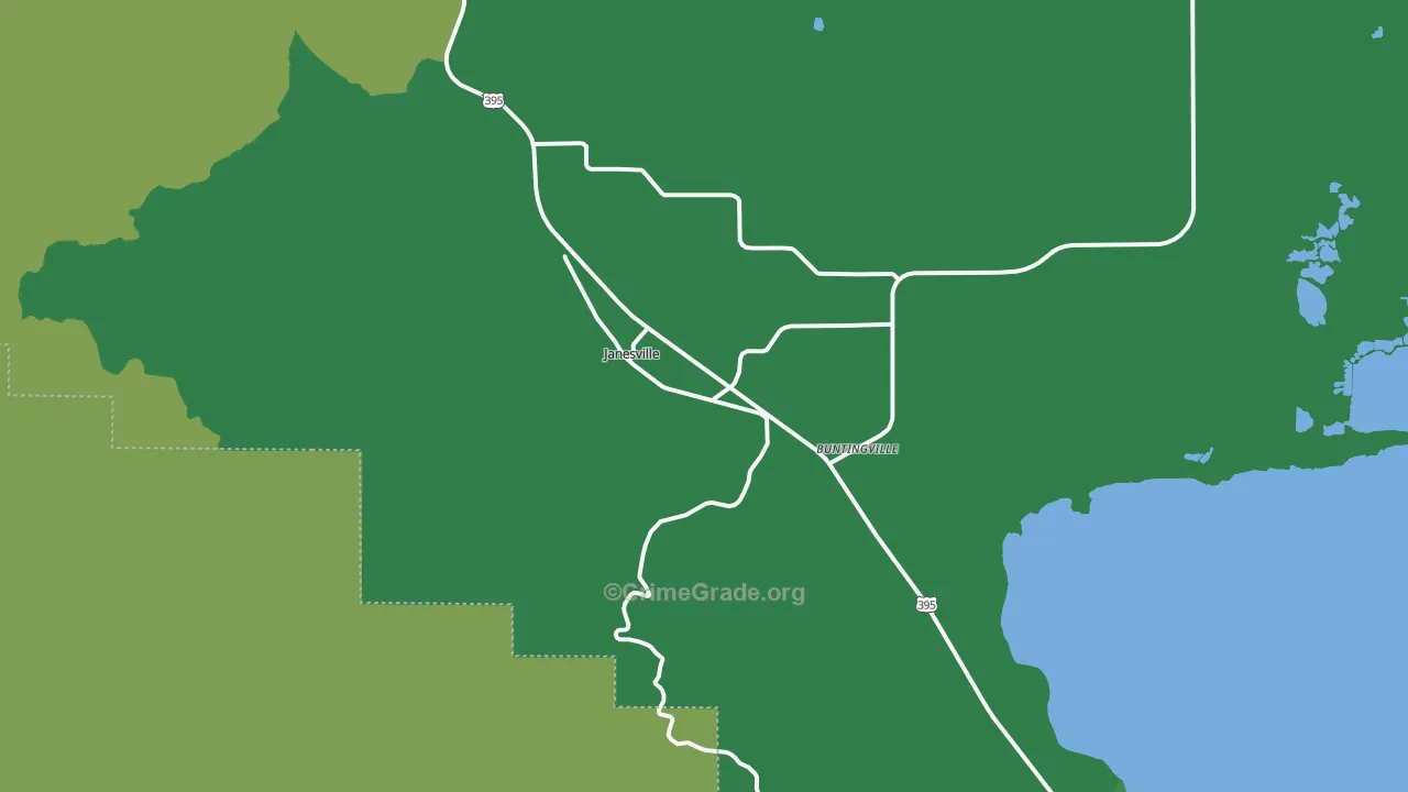 96114, CA Map of Vehicle Theft Rates