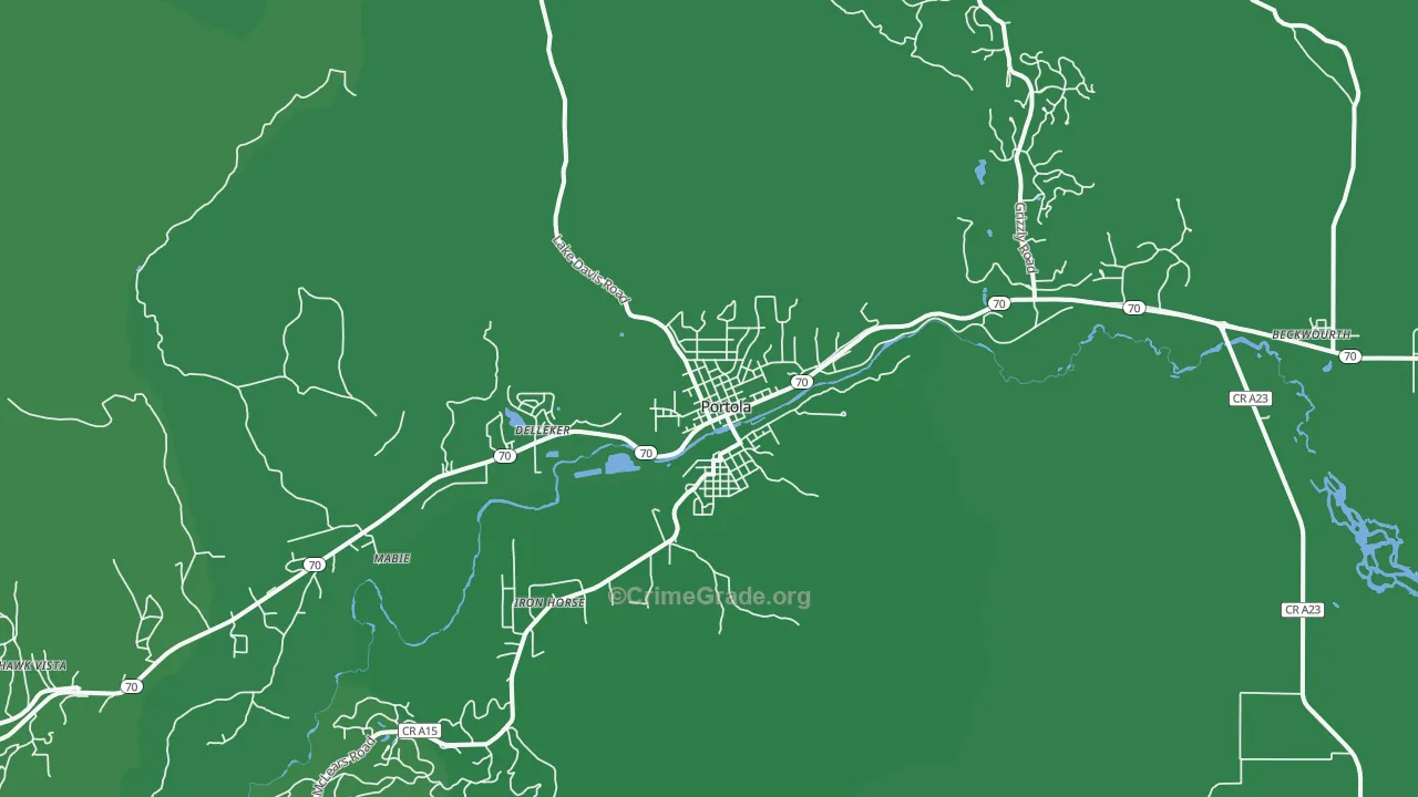 96122, CA Map of Vehicle Theft Rates