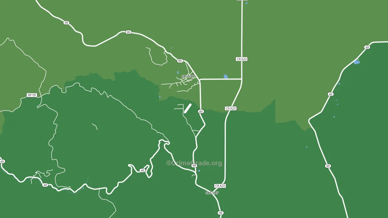 96124, CA Map of Vehicle Theft Rates