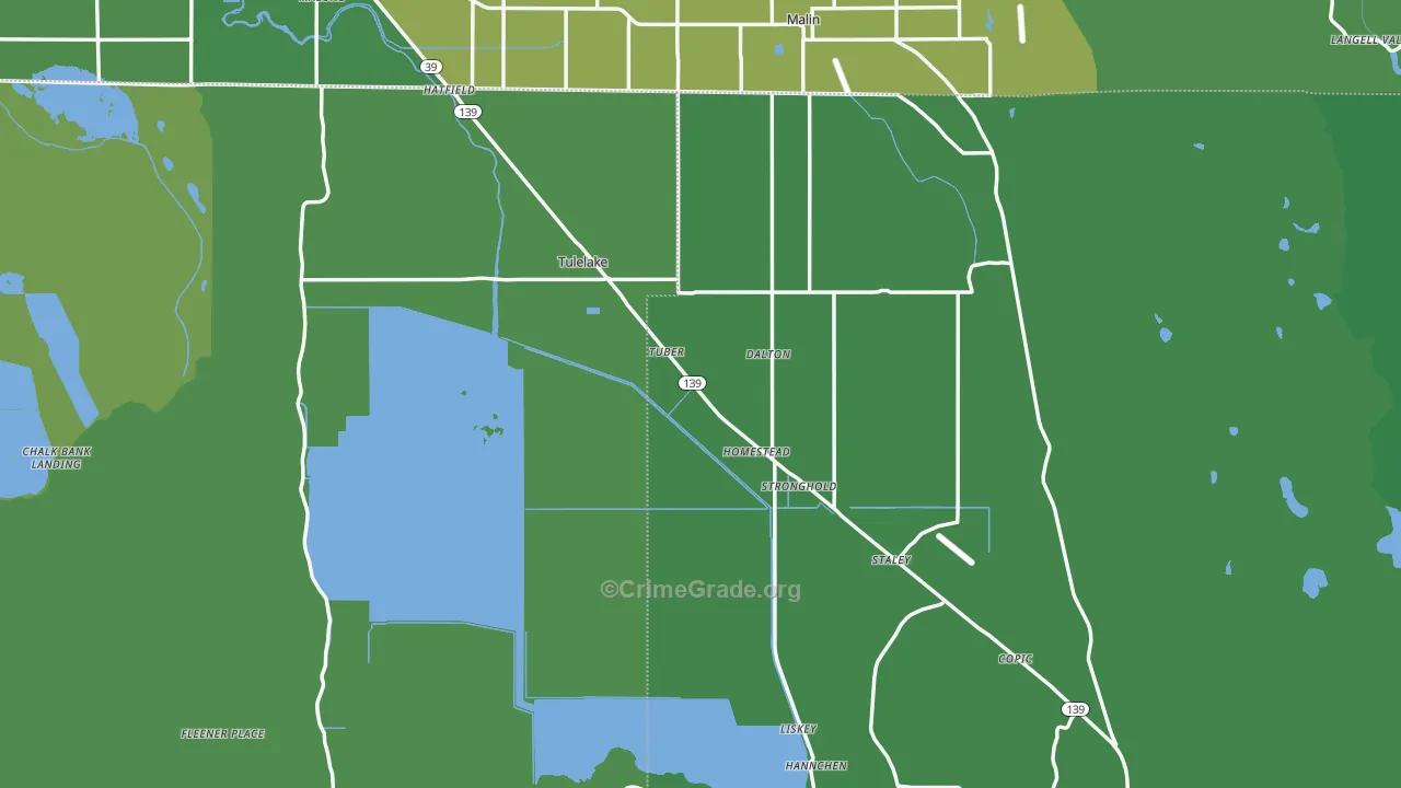 96134, CA Map of Vehicle Theft Rates