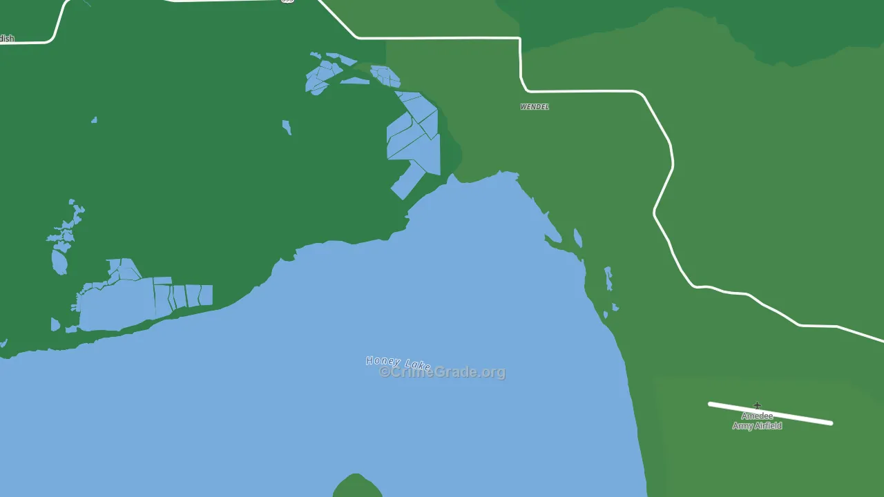 96136, CA Map of Vehicle Theft Rates