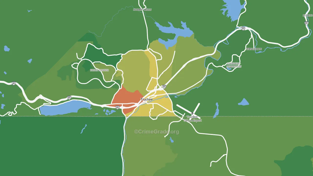 96161, CA Map of Vehicle Theft Rates