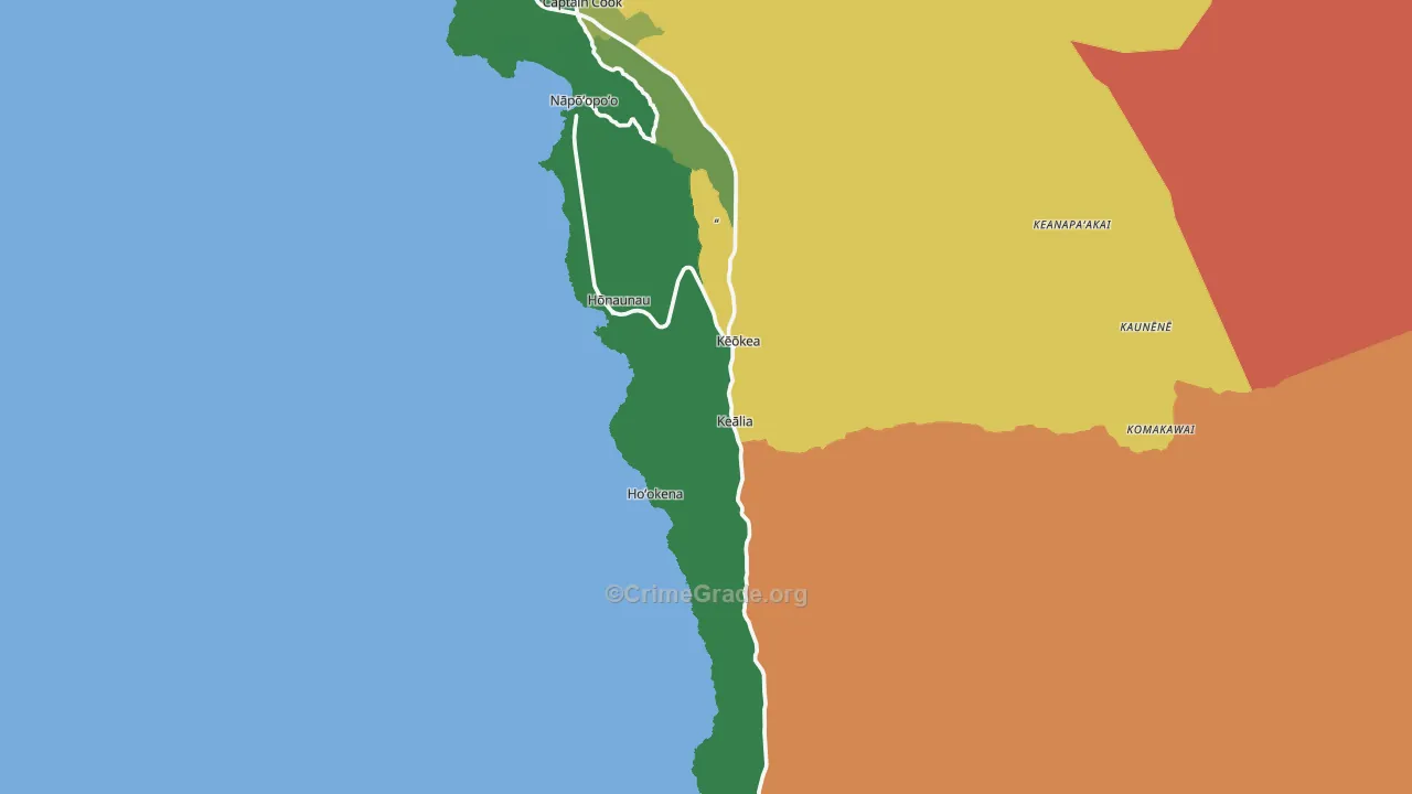 96704, HI Map of Vehicle Theft Rates