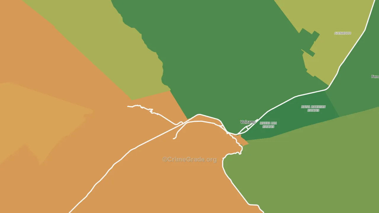 96718, HI Map of Vehicle Theft Rates