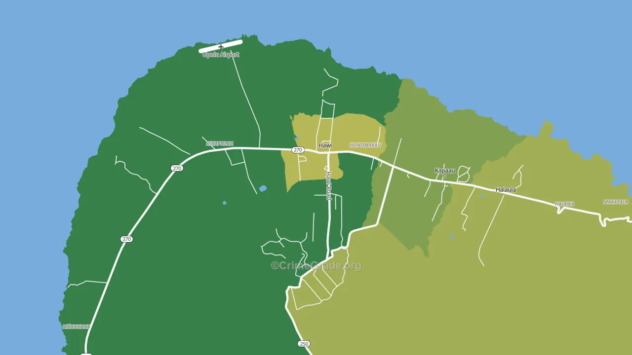 96719, HI Map of Vehicle Theft Rates