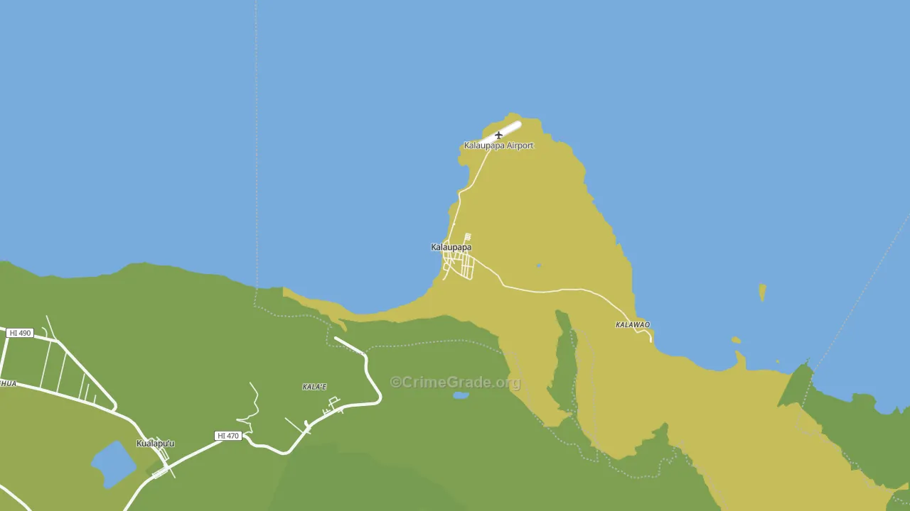 96742, HI Map of Vehicle Theft Rates