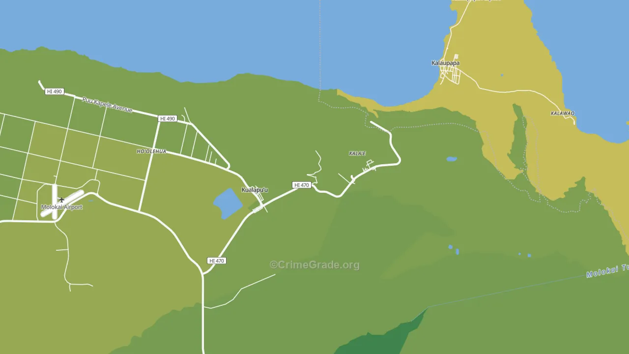 96757, HI Map of Vehicle Theft Rates