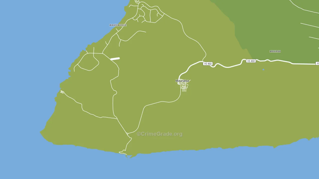 96770, HI Map of Vehicle Theft Rates