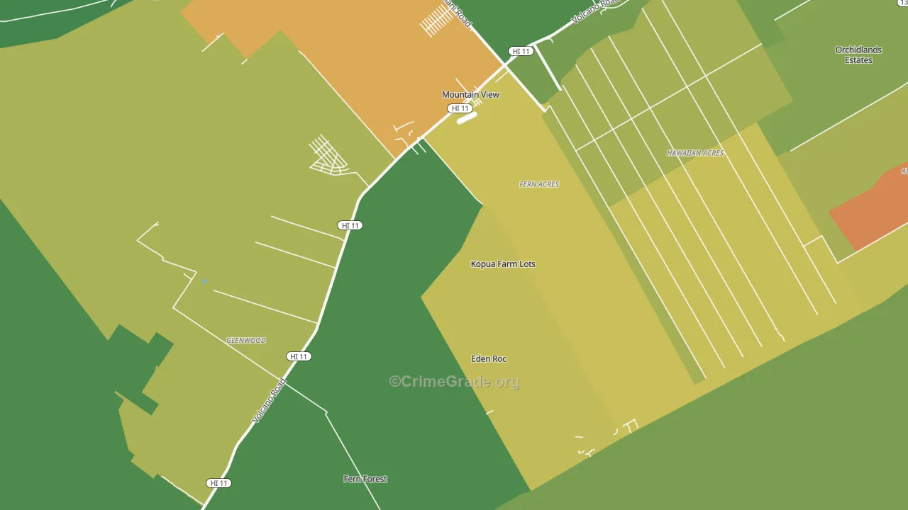 96771, HI Map of Vehicle Theft Rates
