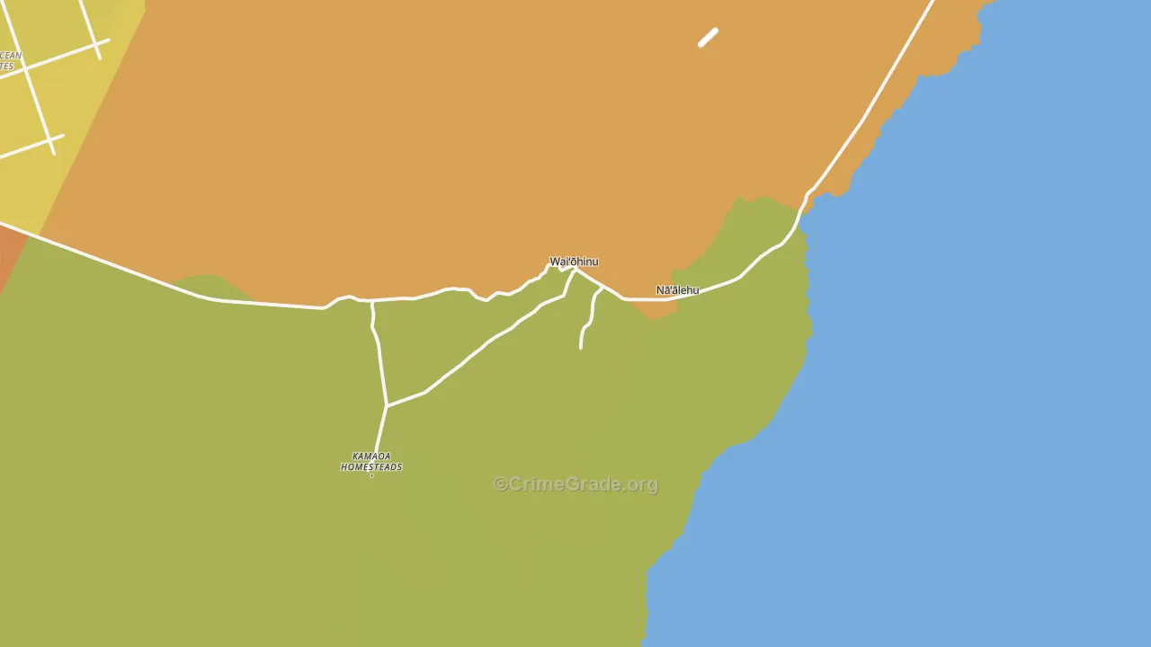 96772, HI Map of Vehicle Theft Rates