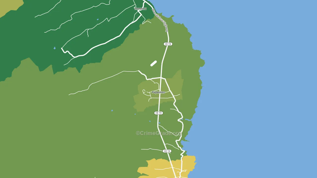 96783, HI Map of Vehicle Theft Rates