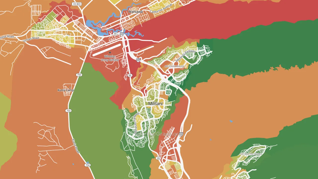 96789, HI Map of Vehicle Theft Rates