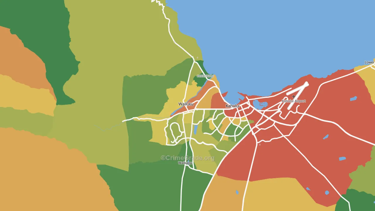 96793, HI Map of Vehicle Theft Rates