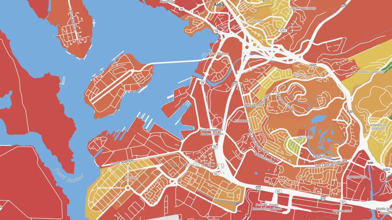 96860, HI Map of Vehicle Theft Rates