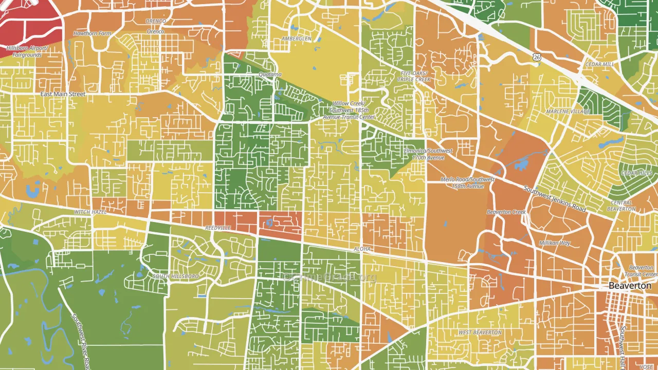 97003, OR Map of Vehicle Theft Rates