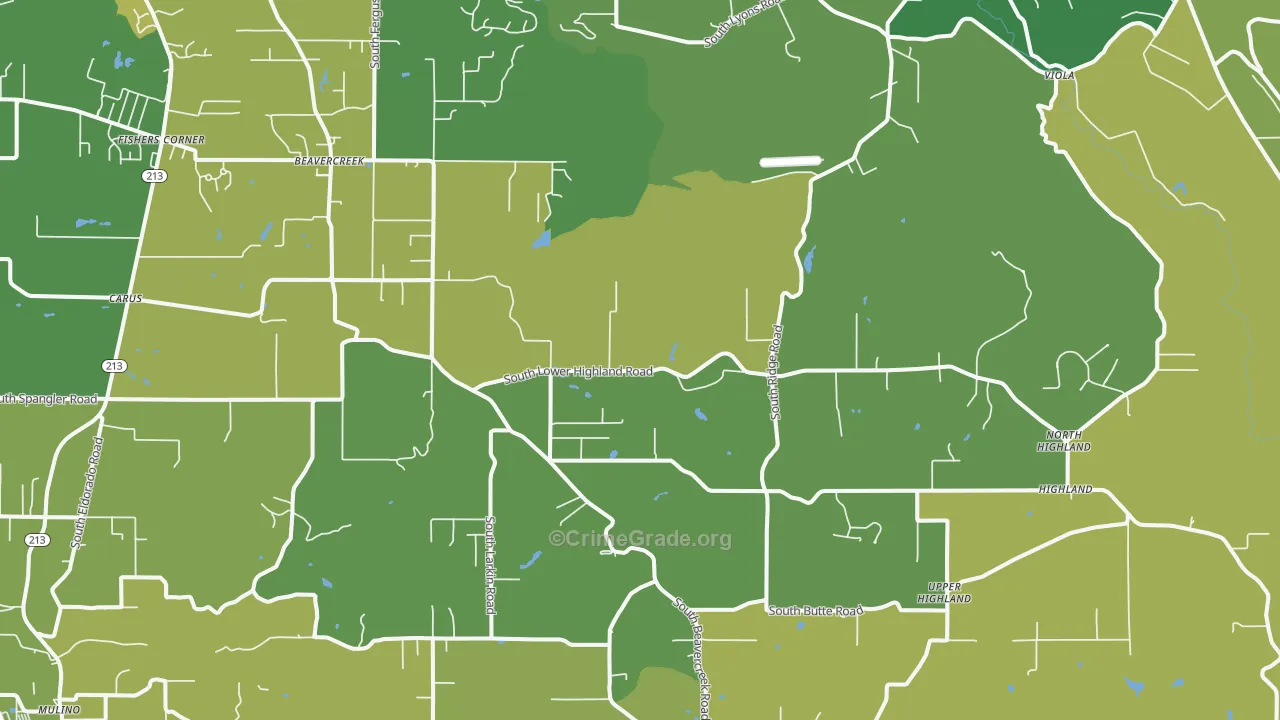 97004, OR Map of Vehicle Theft Rates