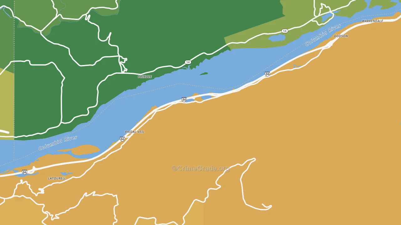 97010, OR Map of Vehicle Theft Rates