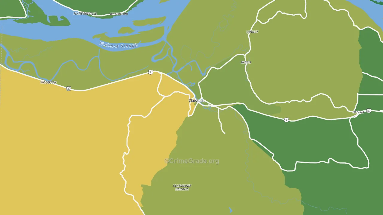 97016, OR Map of Vehicle Theft Rates