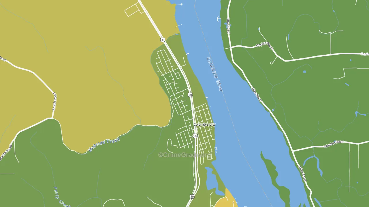 97018, OR Map of Vehicle Theft Rates
