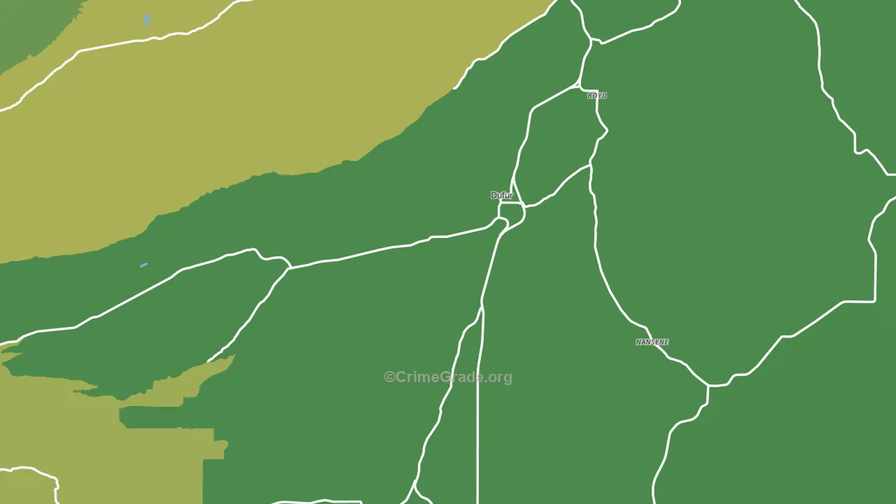 97021, OR Map of Vehicle Theft Rates