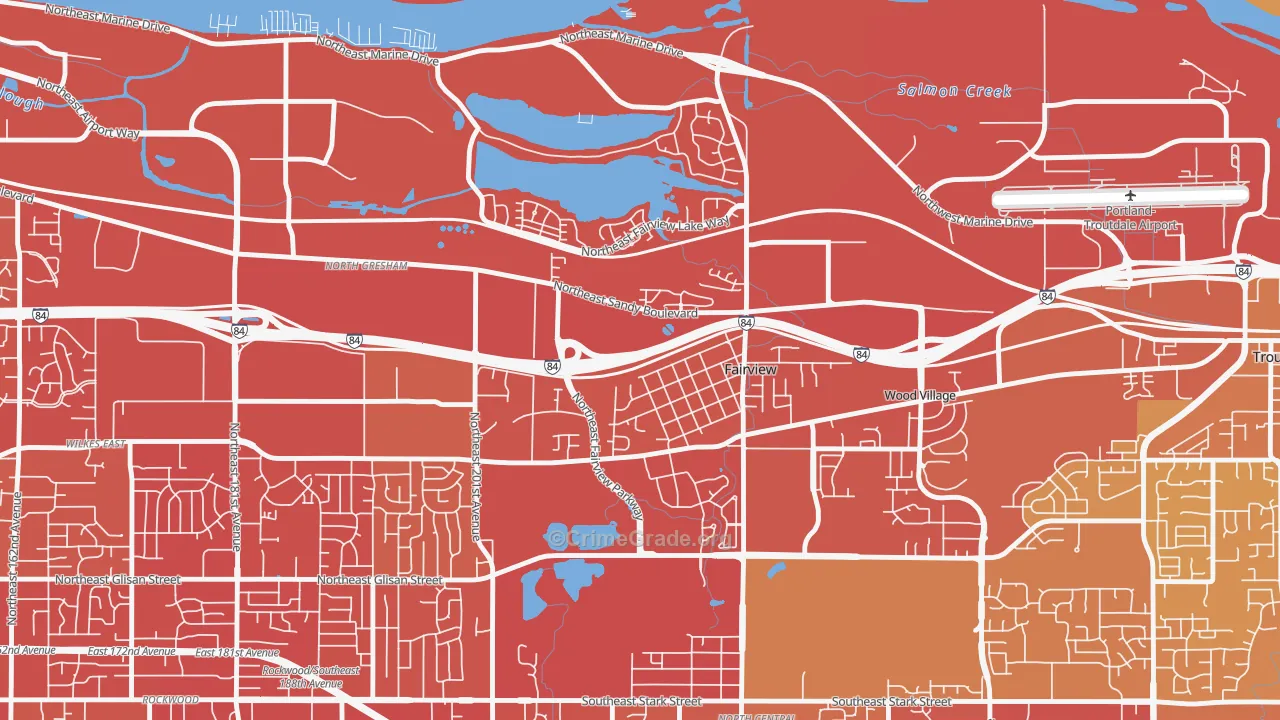 97024, OR Map of Vehicle Theft Rates