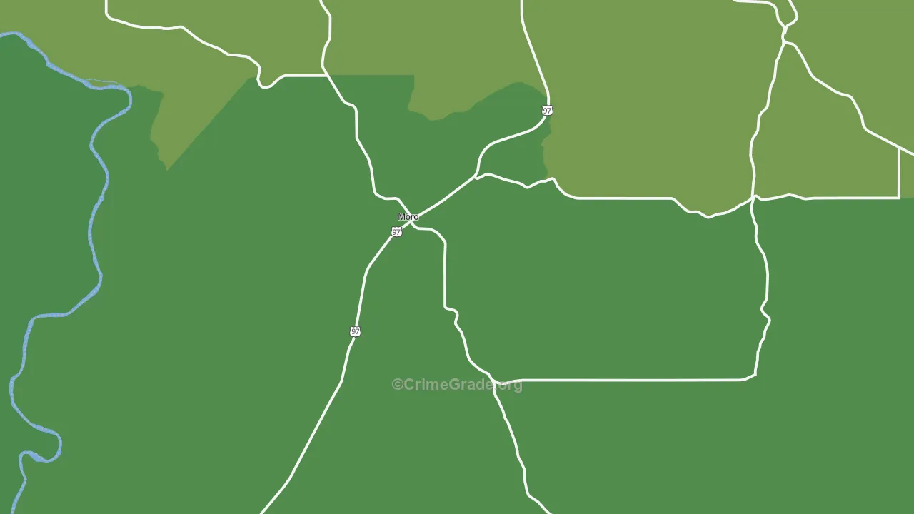 97039, OR Map of Vehicle Theft Rates