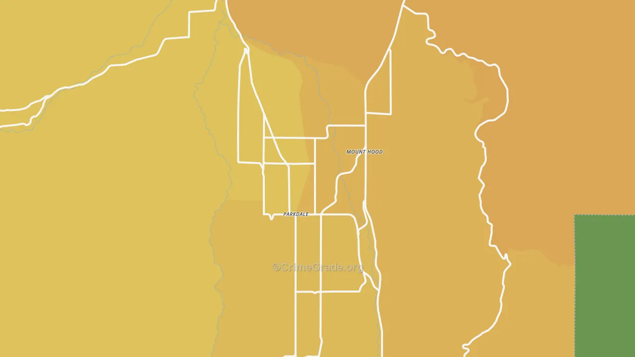 97041, OR Map of Vehicle Theft Rates