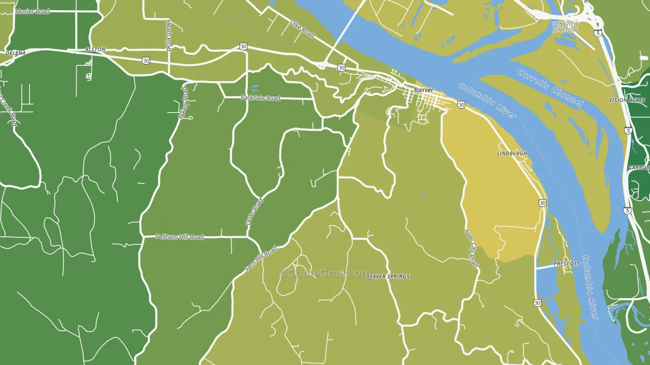 97048, OR Map of Vehicle Theft Rates