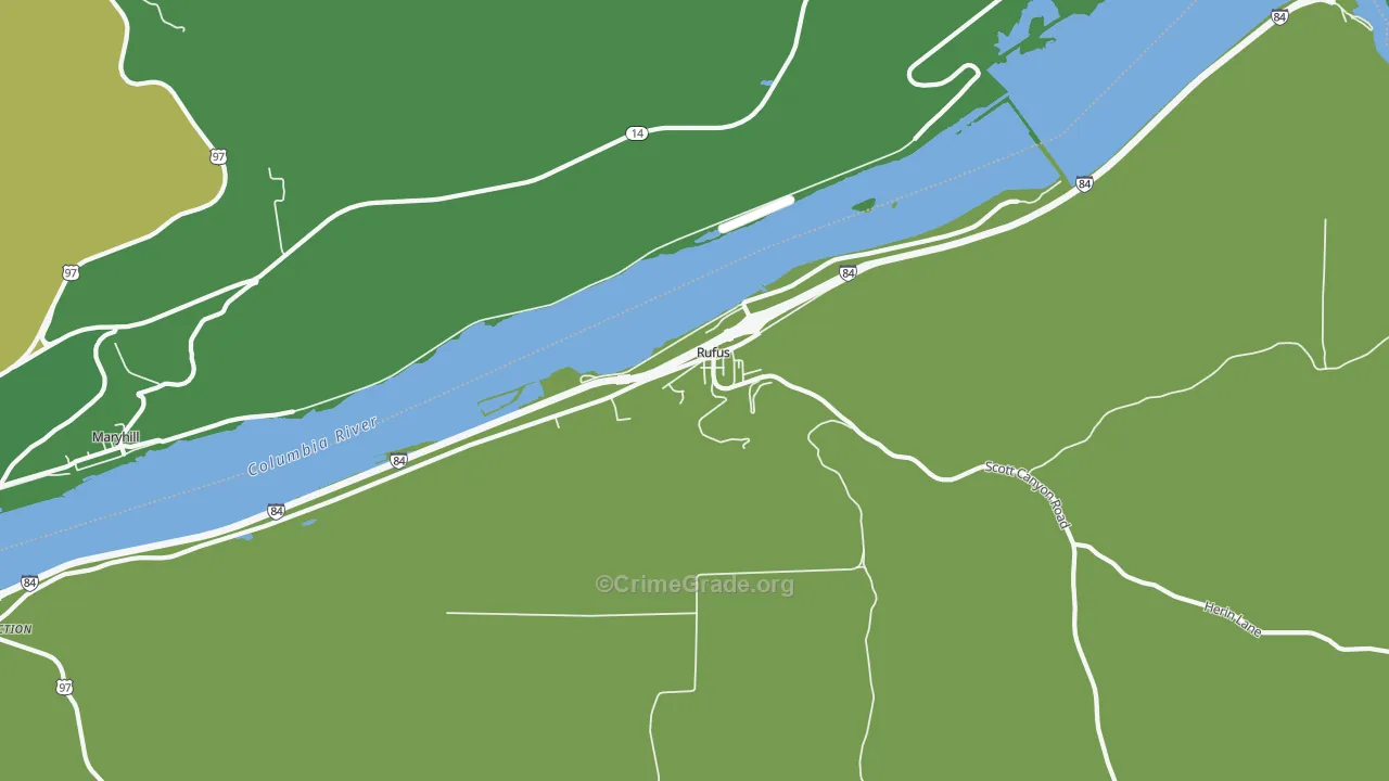 97050, OR Map of Vehicle Theft Rates