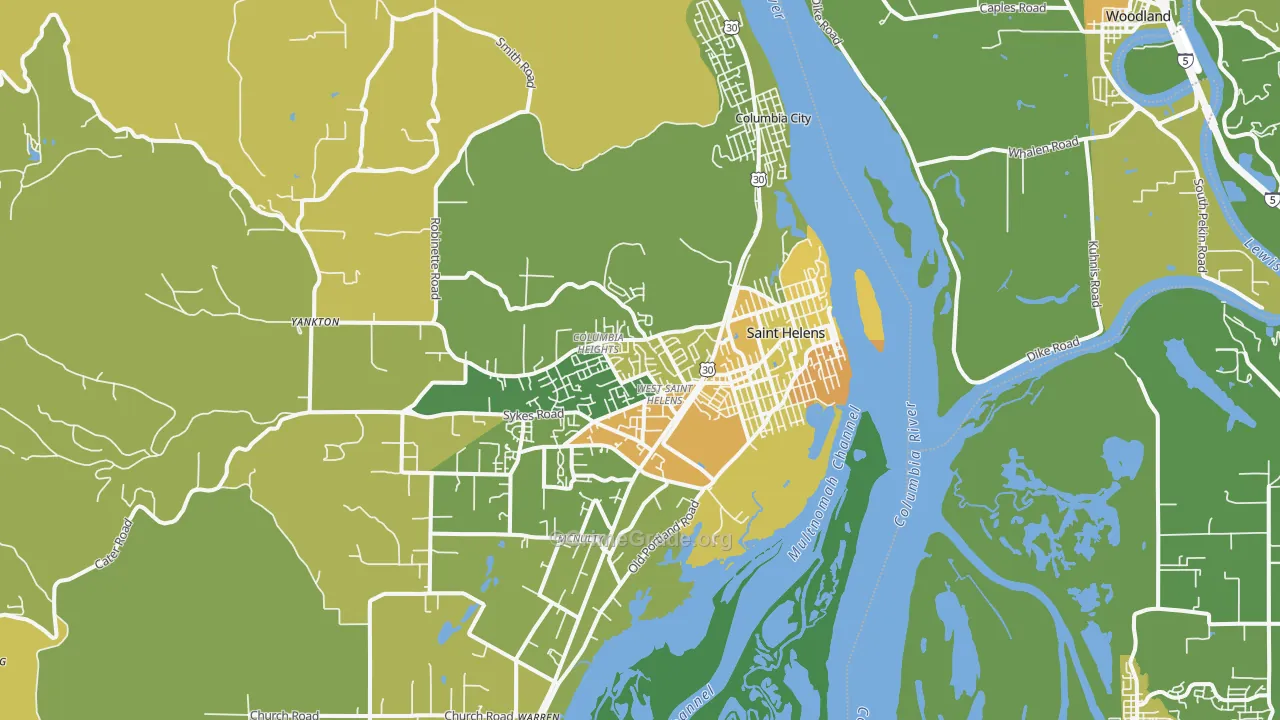 97051, OR Map of Vehicle Theft Rates