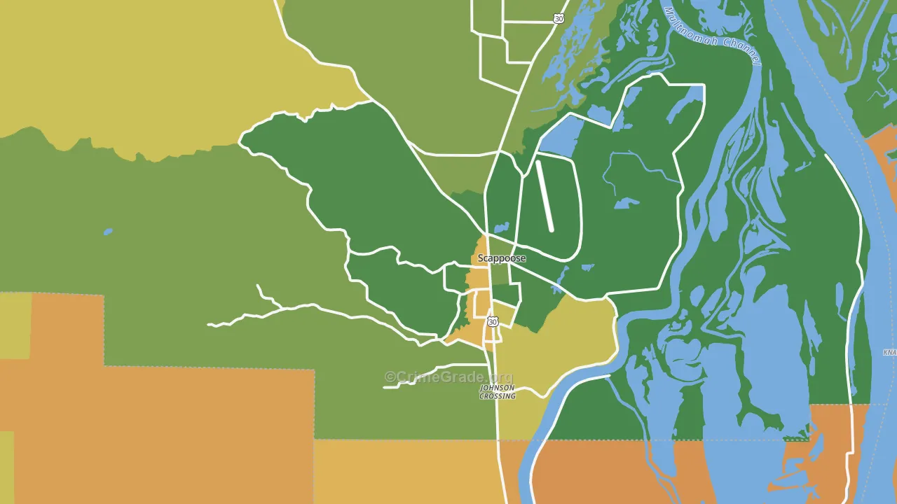 97056, OR Map of Vehicle Theft Rates