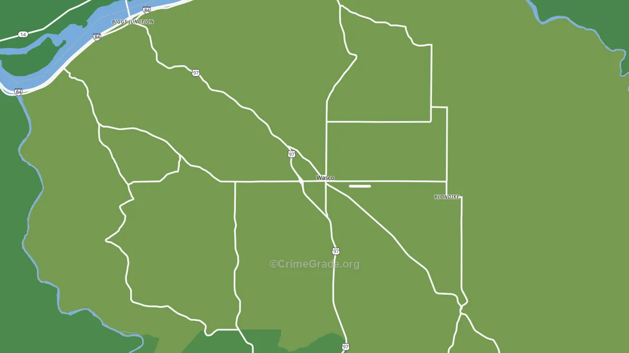 97065, OR Map of Vehicle Theft Rates