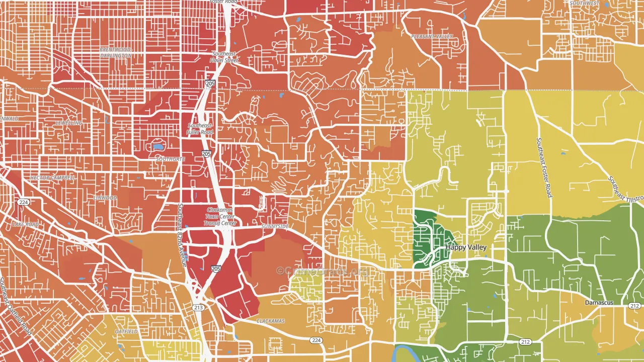97086, OR Map of Vehicle Theft Rates