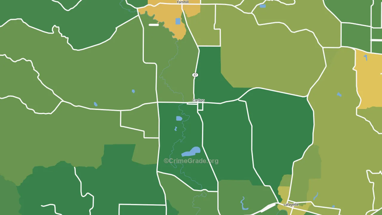 97111, OR Map of Vehicle Theft Rates