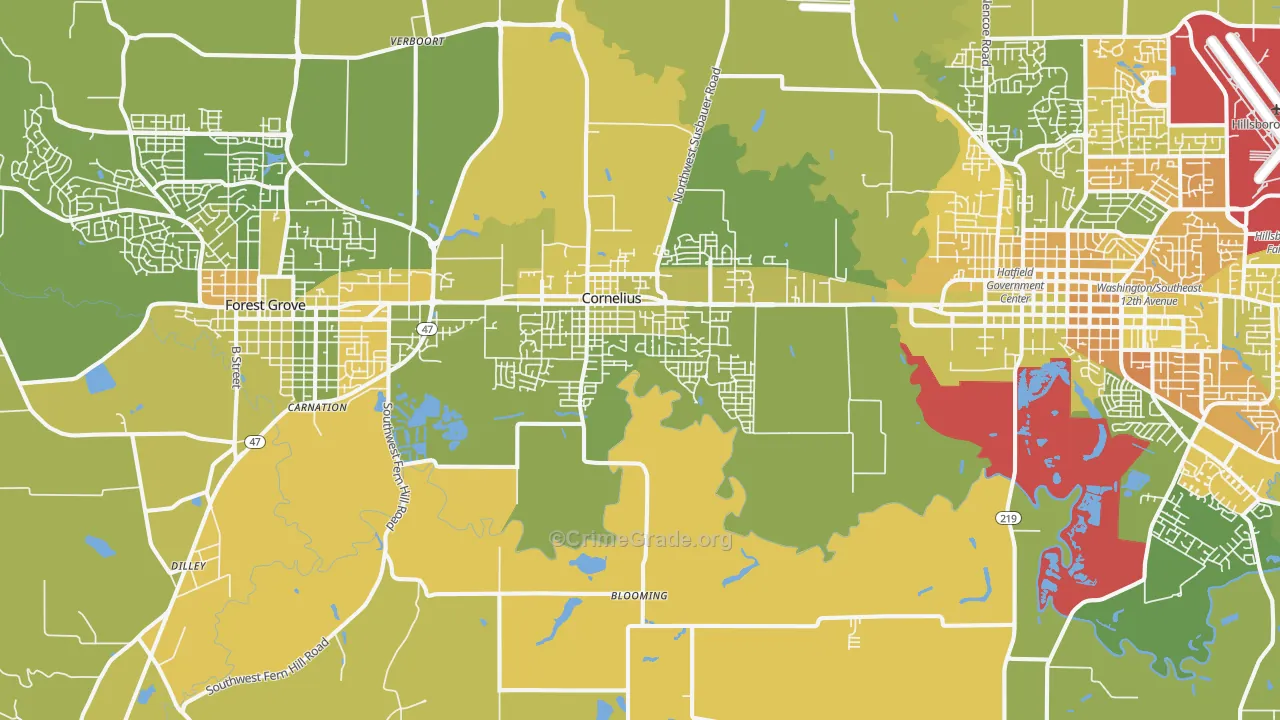 97113, OR Map of Vehicle Theft Rates