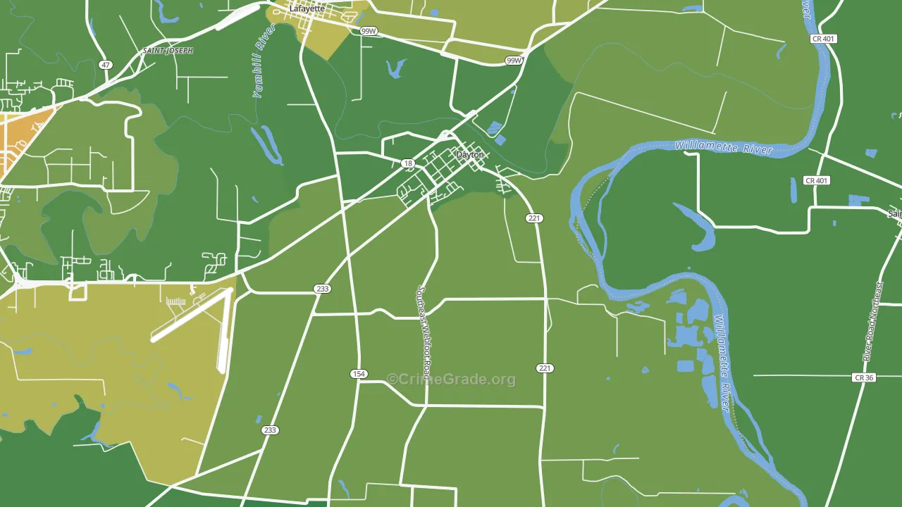 97114, OR Map of Vehicle Theft Rates