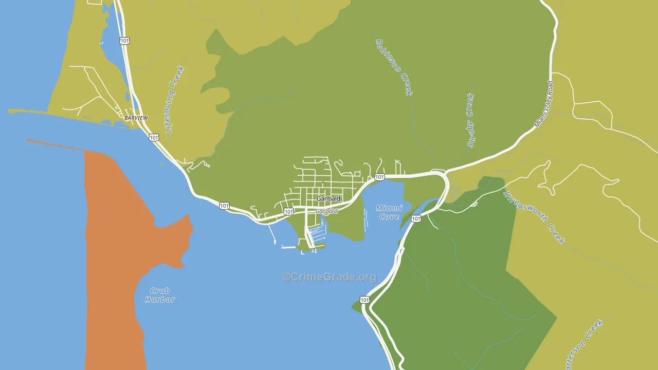 97118, OR Map of Vehicle Theft Rates