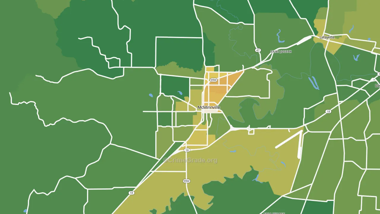 97128, OR Map of Vehicle Theft Rates