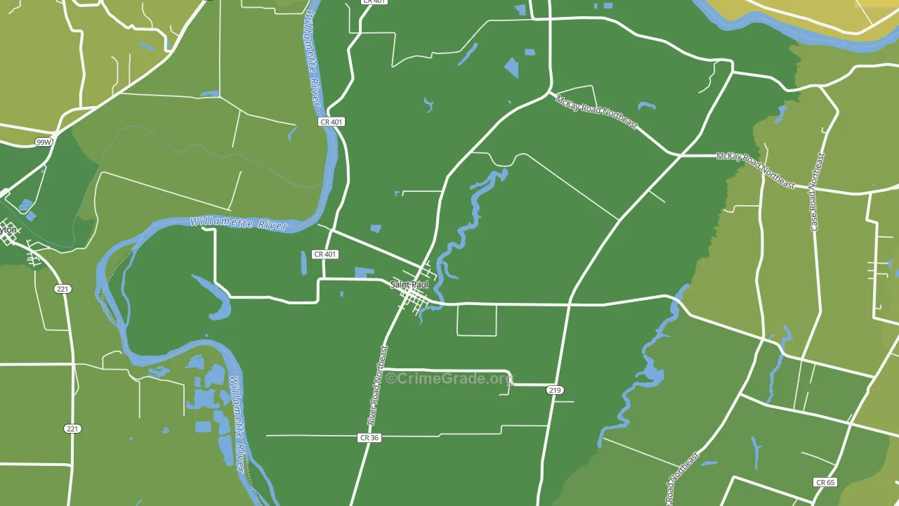 97137, OR Map of Vehicle Theft Rates