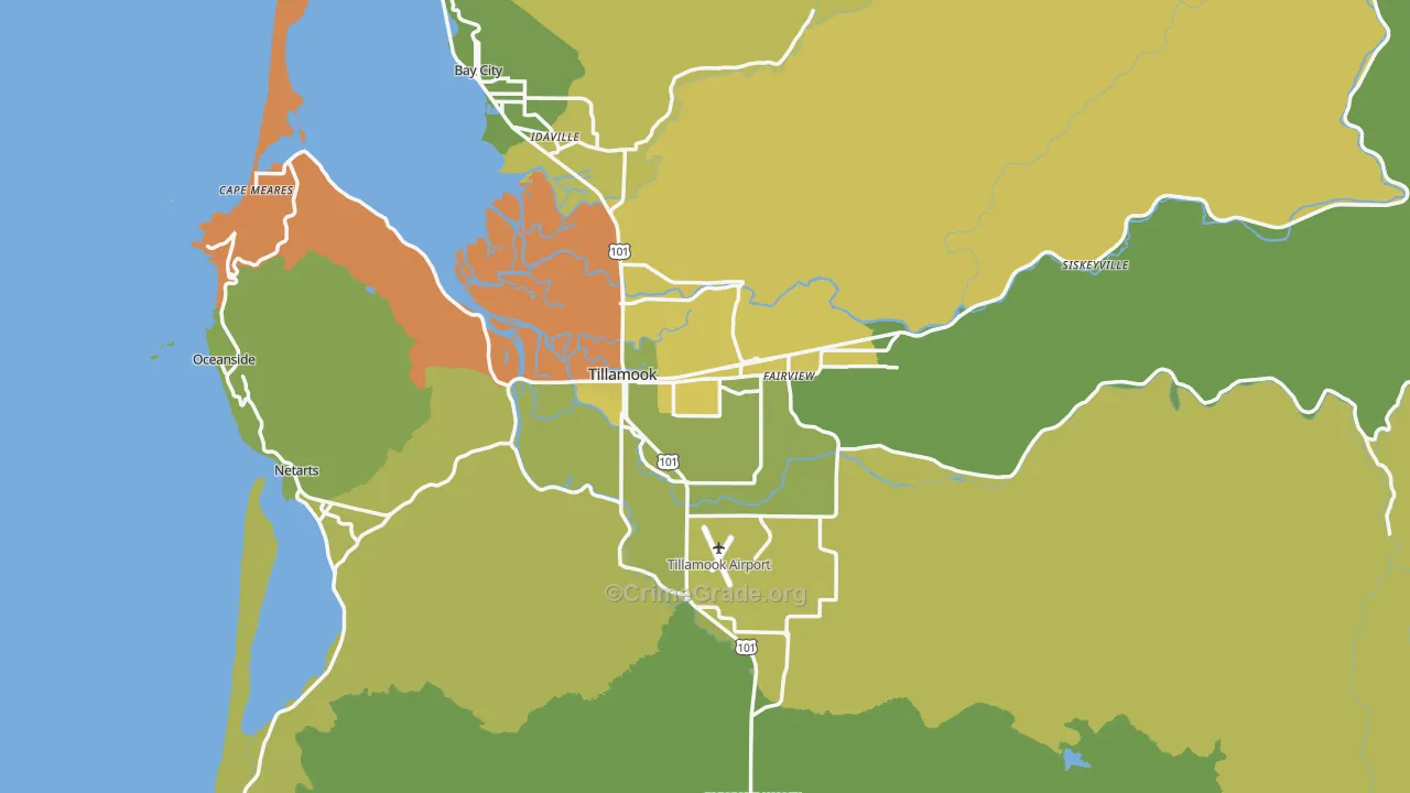 97141, OR Map of Vehicle Theft Rates