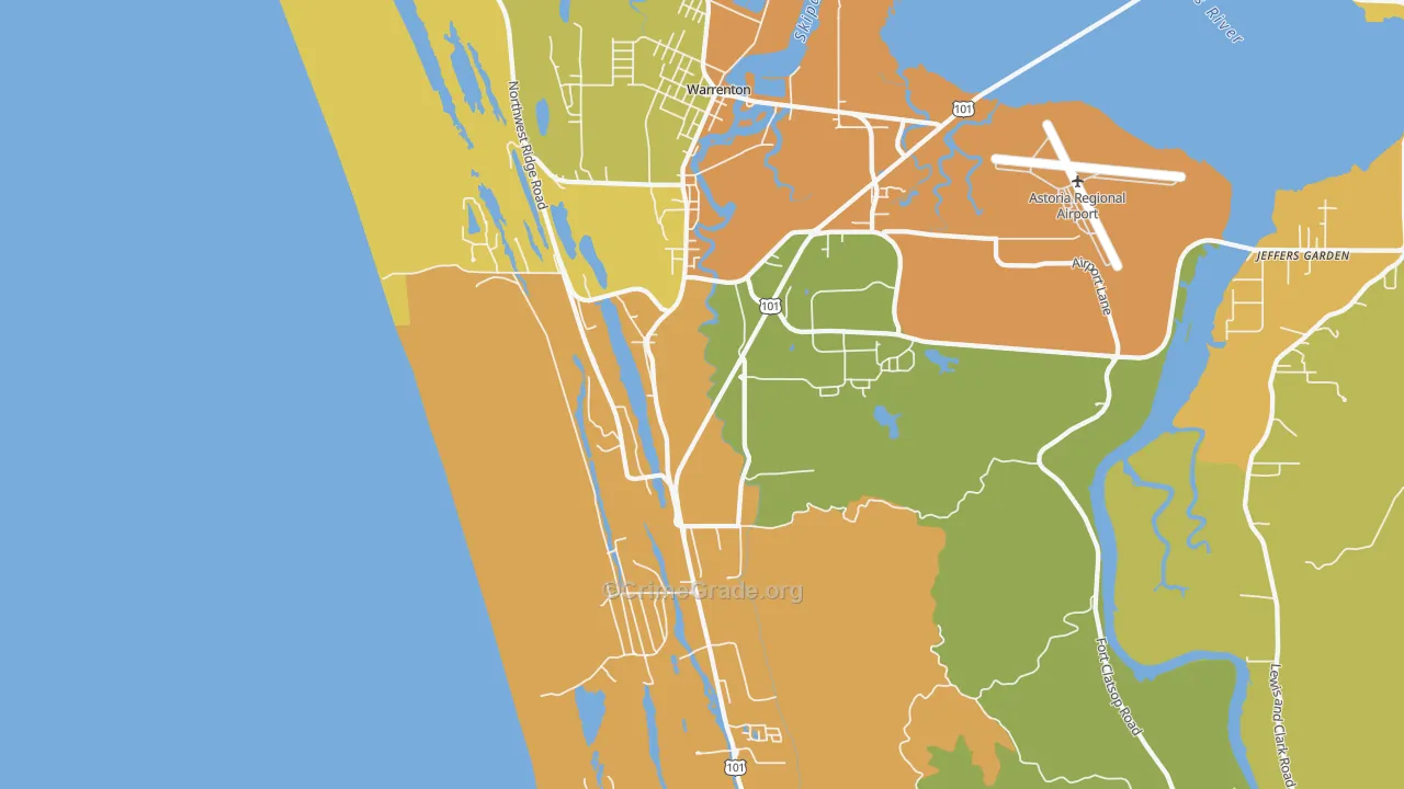 97146, OR Map of Vehicle Theft Rates