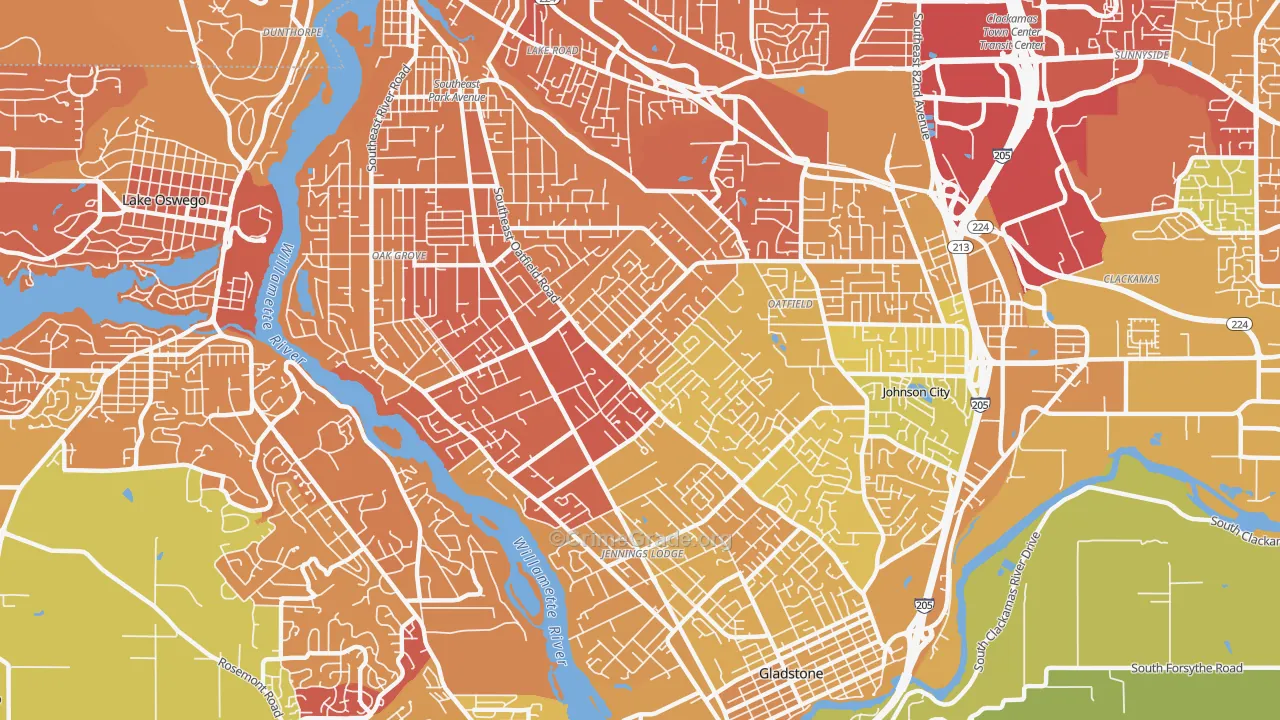 97267, OR Map of Vehicle Theft Rates