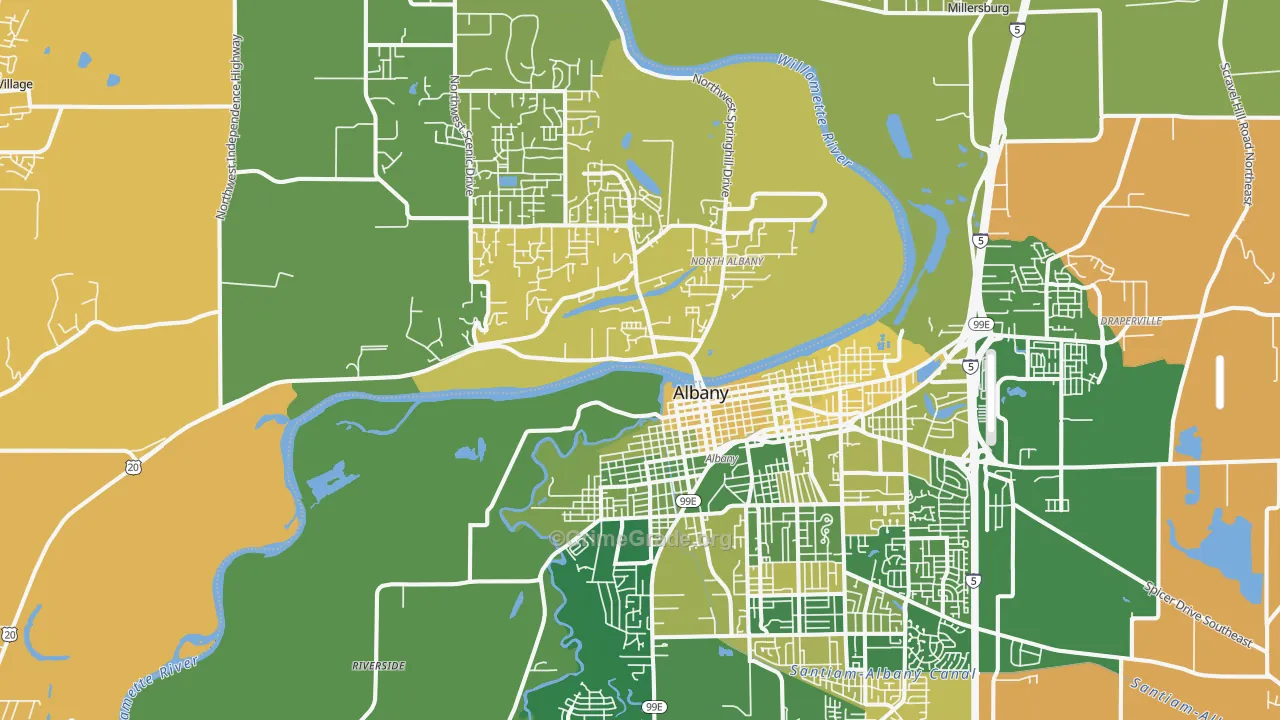 97321, OR Map of Vehicle Theft Rates