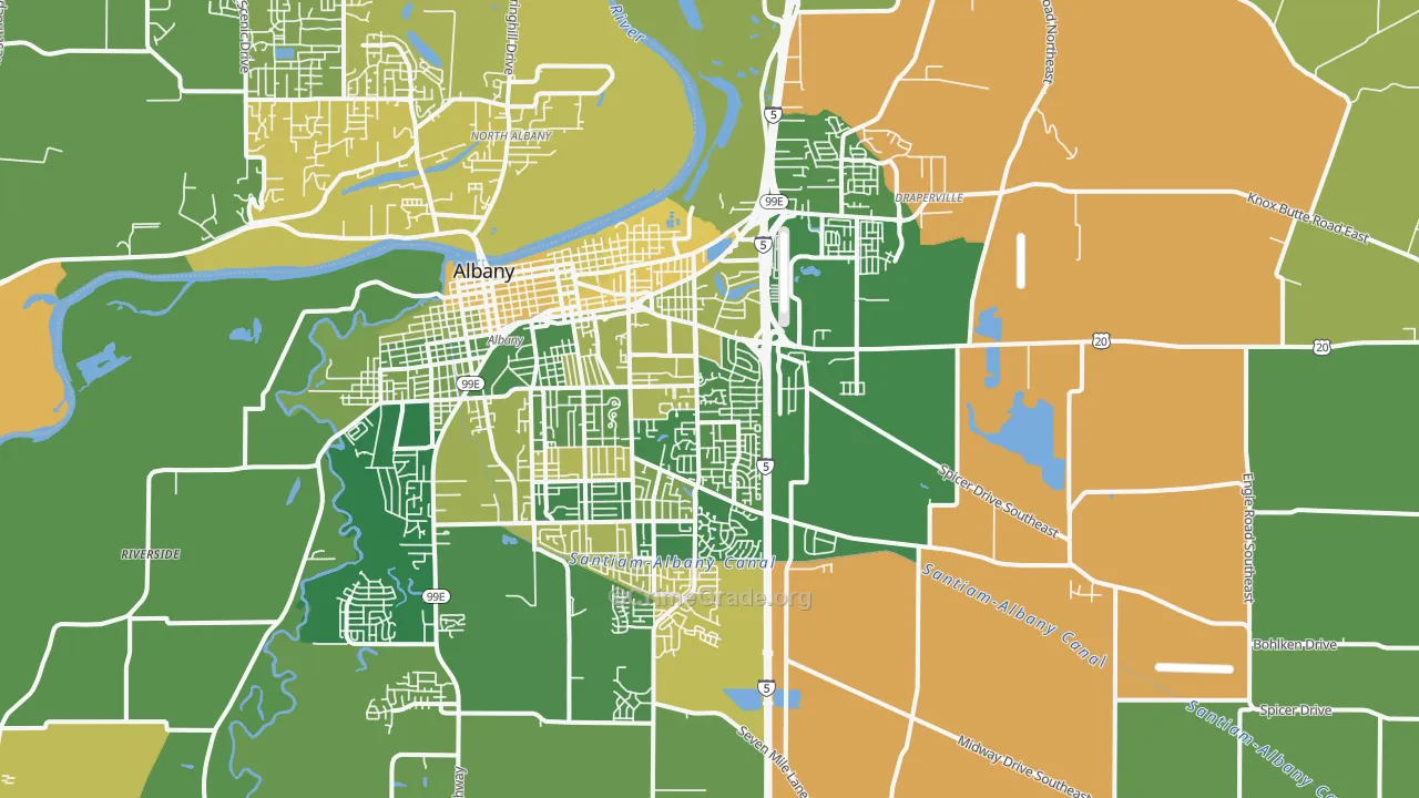97322, OR Map of Vehicle Theft Rates