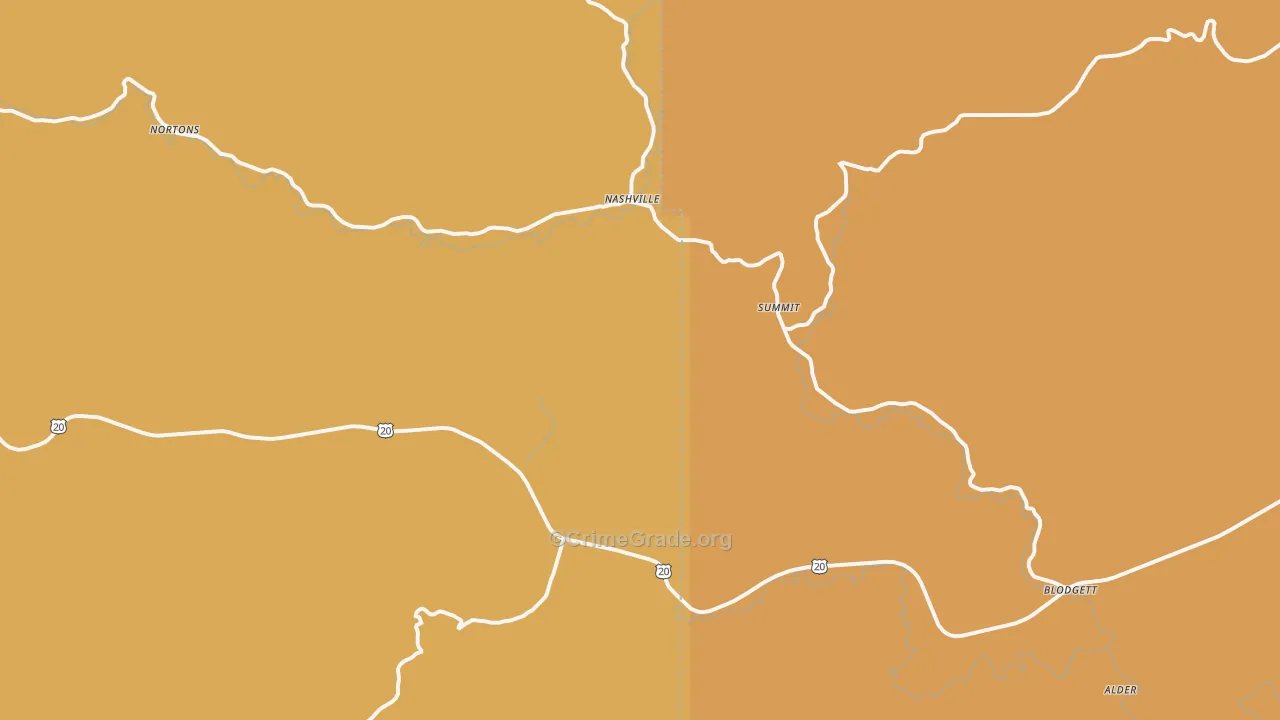 97326, OR Map of Vehicle Theft Rates