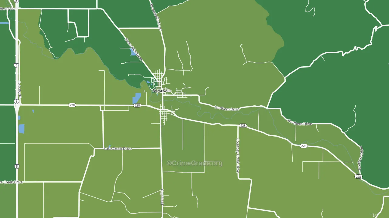97327, OR Map of Vehicle Theft Rates
