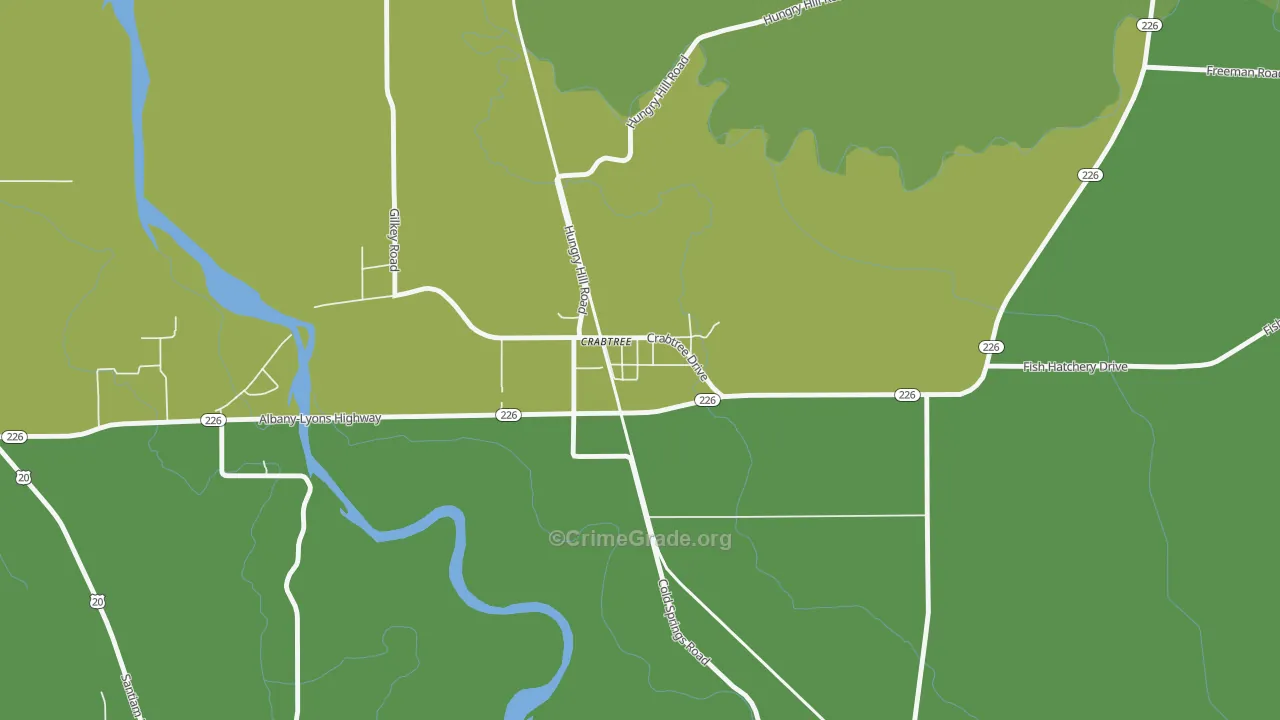 97335, OR Map of Vehicle Theft Rates