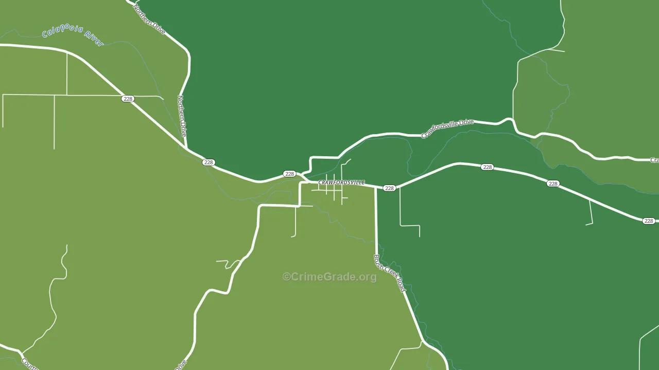 97336, OR Map of Vehicle Theft Rates