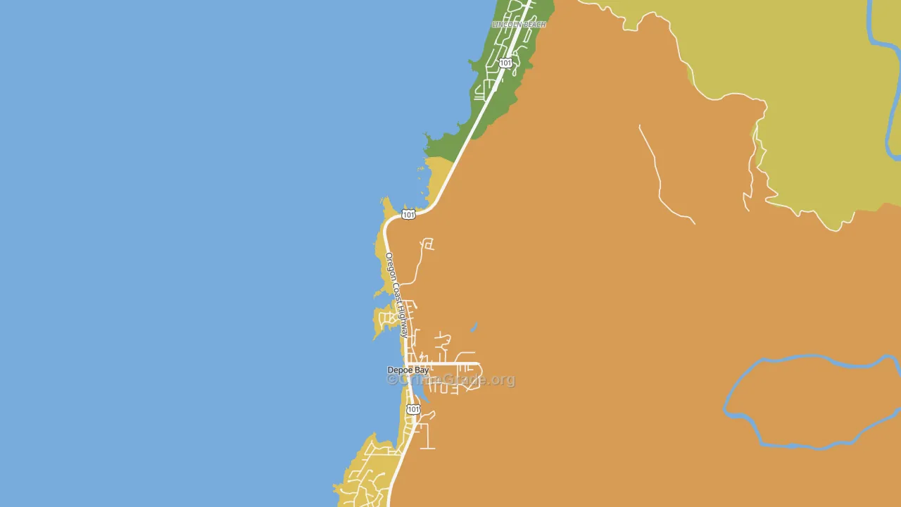 97341, OR Map of Vehicle Theft Rates